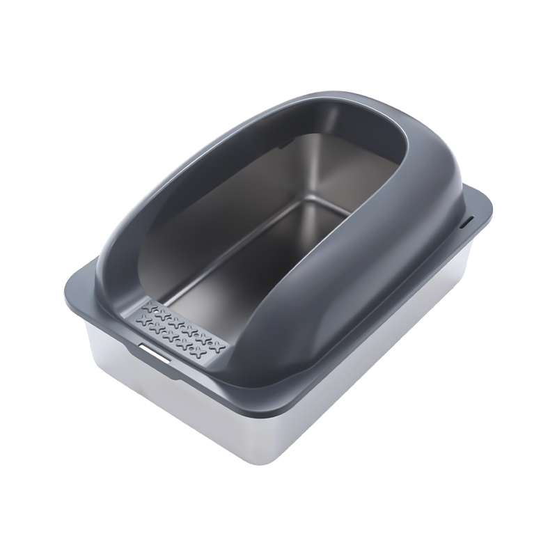 আধা-ঘেরা বড় পুরু ক্যাট লিটার বক্স